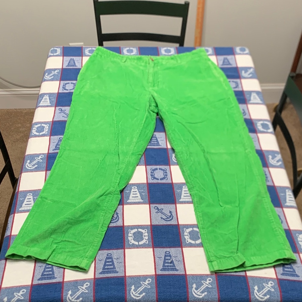 Vineyard Vines Bright Green Corduroy Pants